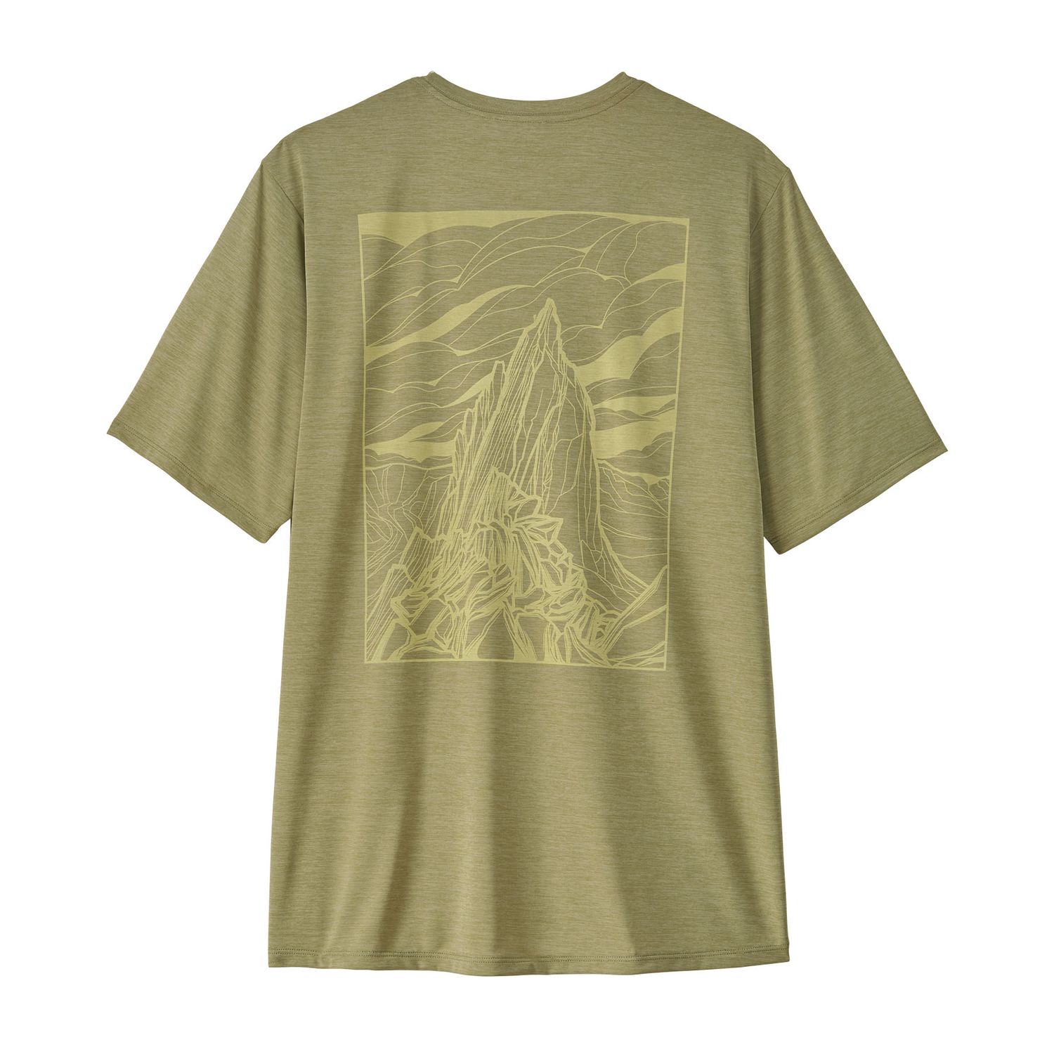 M's Cap Cool Daily Graphic Shirt - Cloud Crag, Color: Light Gumtree Green X-Dye, Size: S
