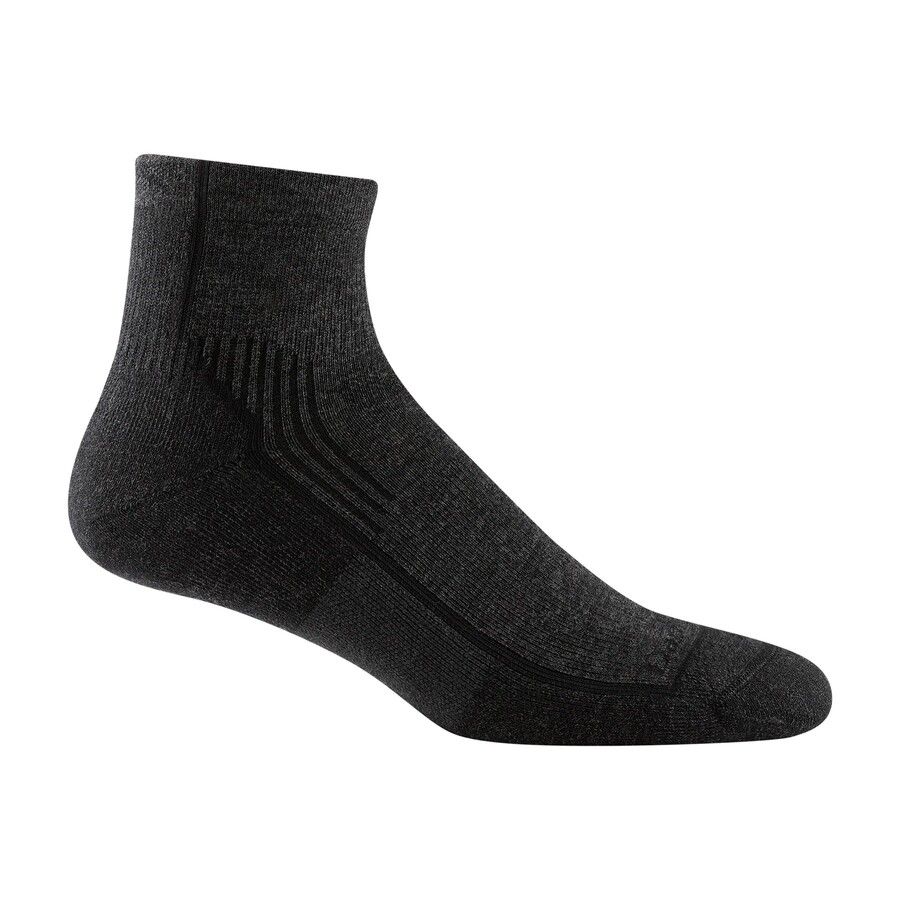 M Hiker Quarter Midweight Hiking Sock, Color: Onyx, Size: L