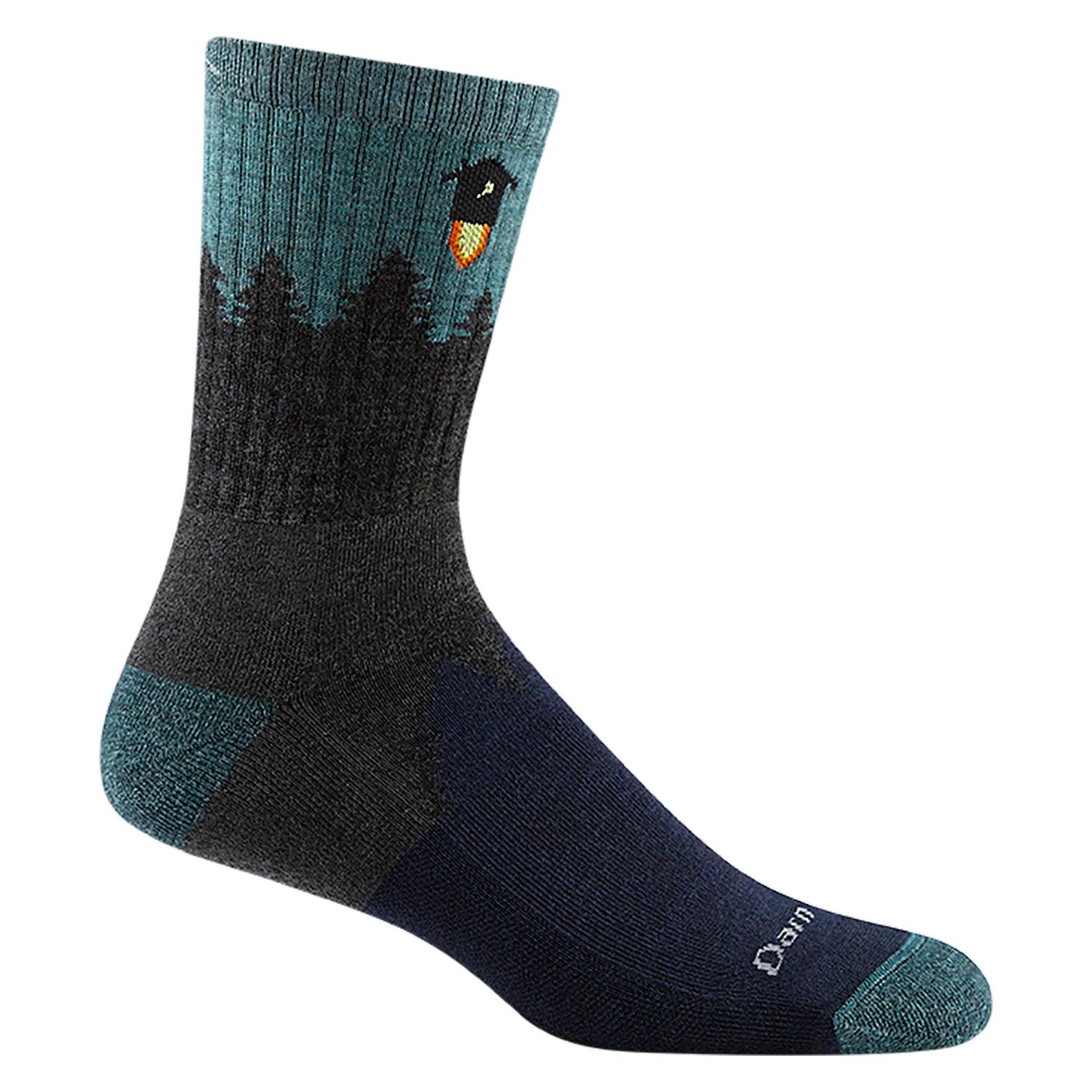 Men's Number 2 Micro Crew Midweight Hiking Sock, Color: Gray, Size: L