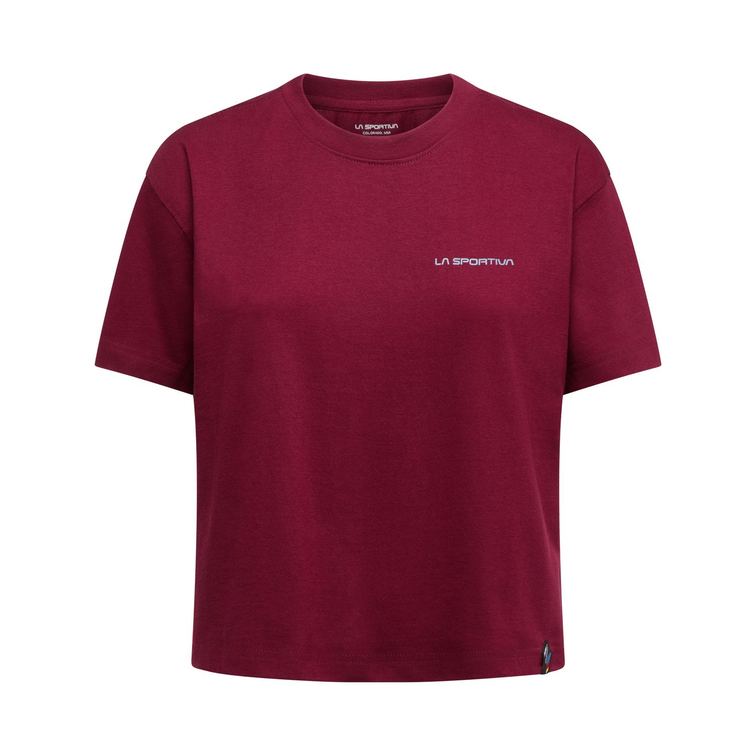 Trilogy Crop t-shirt, Color: Redwood/Limestone, Size: S
