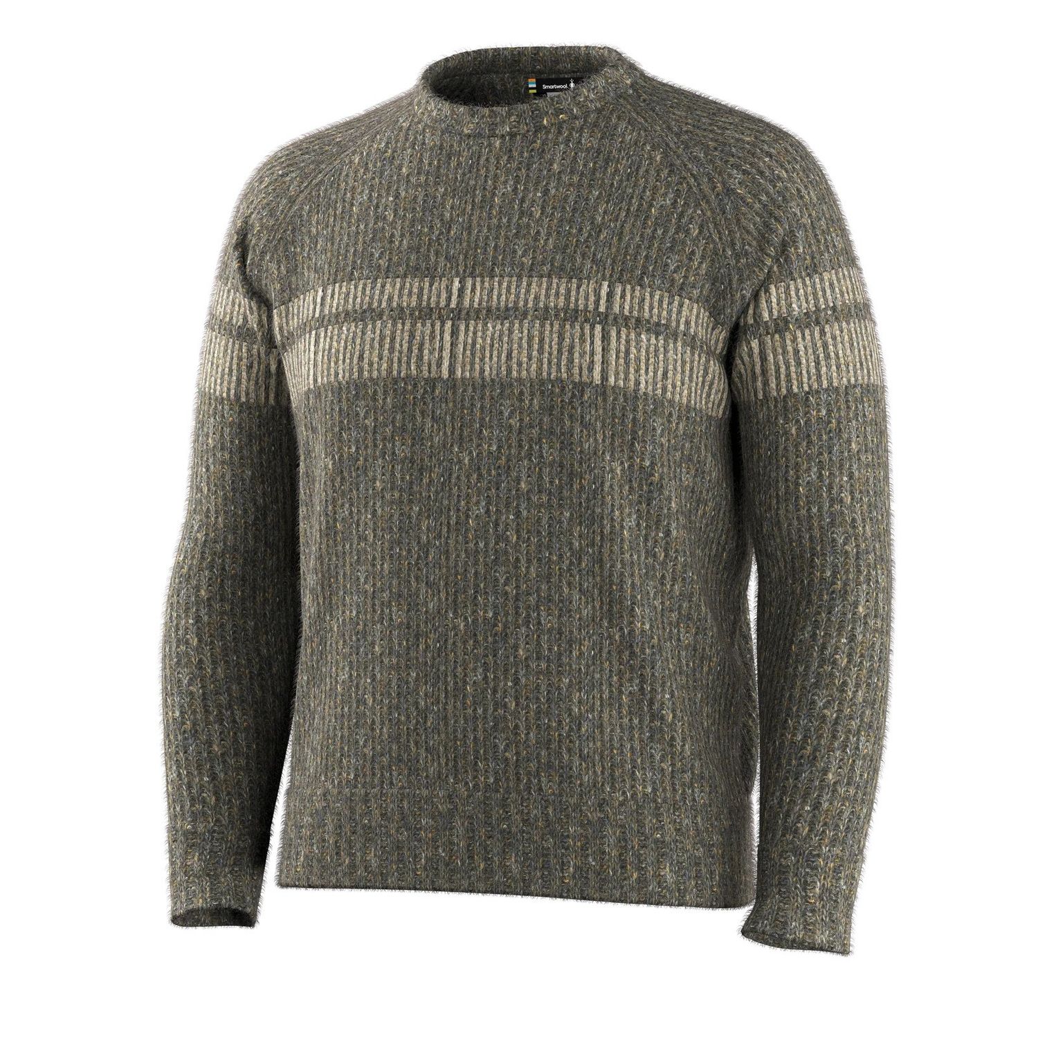 Men's Fisherman Crew Sweater, Color: Mocha Heather, Size: M