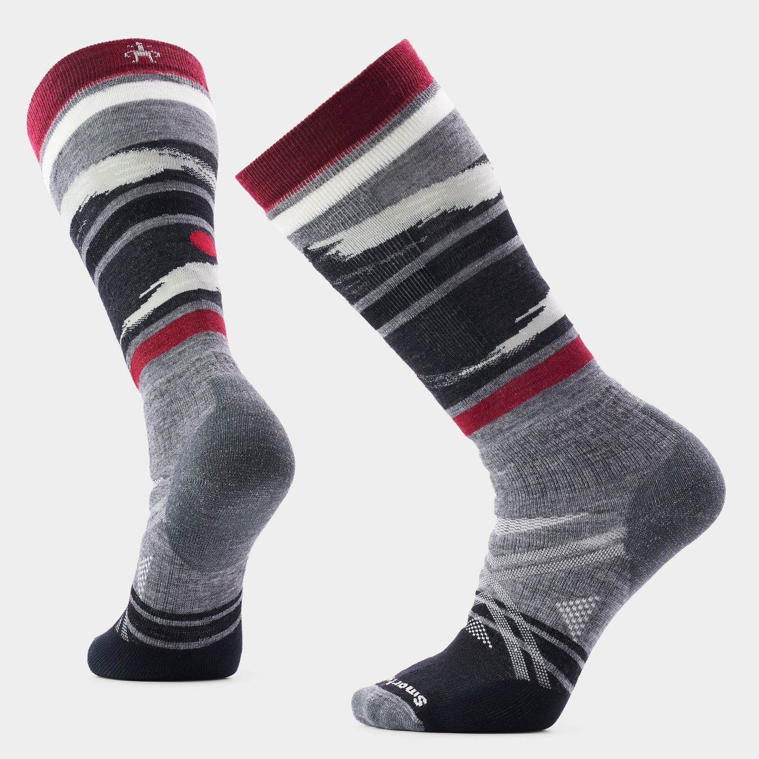 Ski Midnight Ski Over the Calf Socks, Color: Medium Grey, Size: M