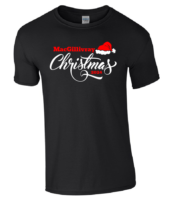 Christmas Kids T-shirt GD001 Black (Design 1)