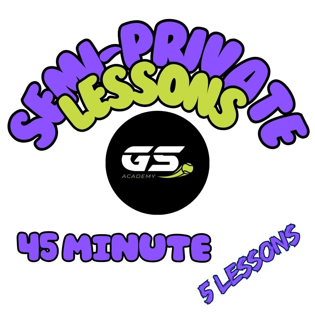 45 minute semi-private tennis lessons, 5 lessons (price per player)