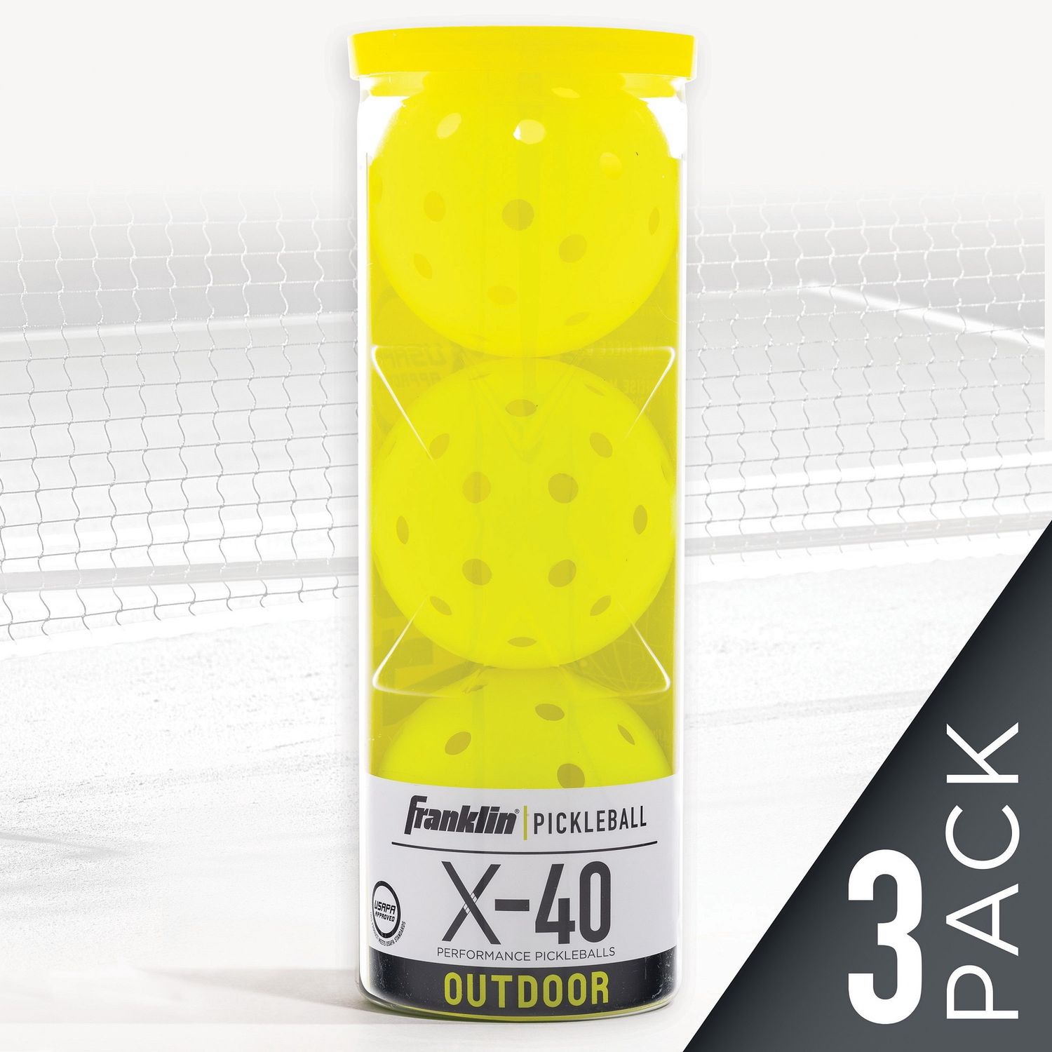 FRANKLIN PICKLEBALL 52821 BALL X40 3PACK YELLOW