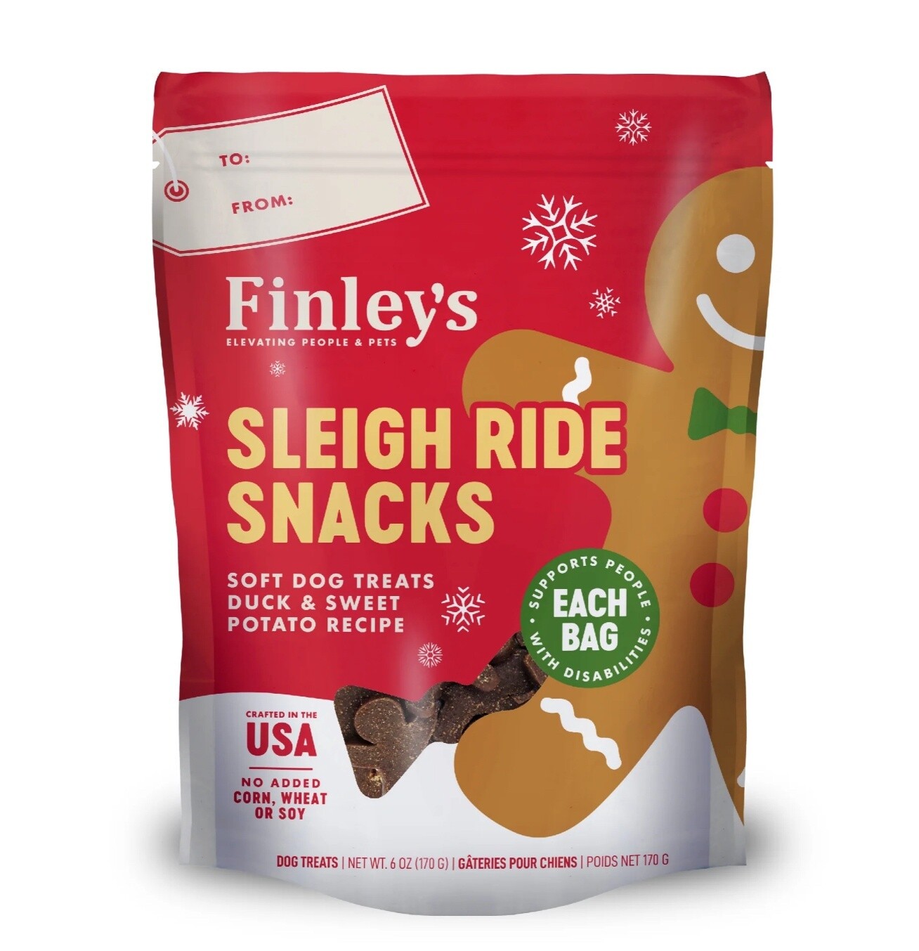 Finley's Sleigh Ride Dog Snacks Duck & Sweet Potato Recipe
