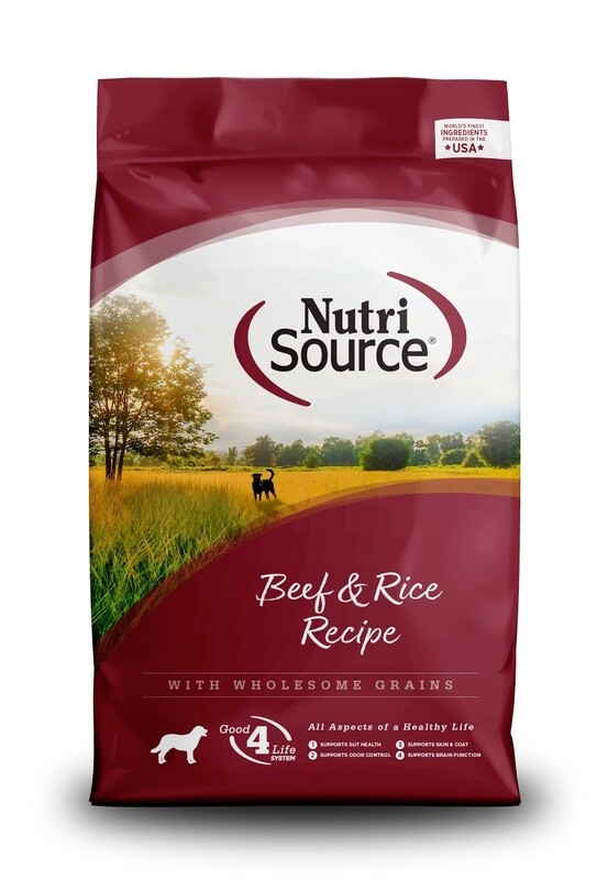 NutriSource Beef and Rice Dry Dog Food, Size: 5LB