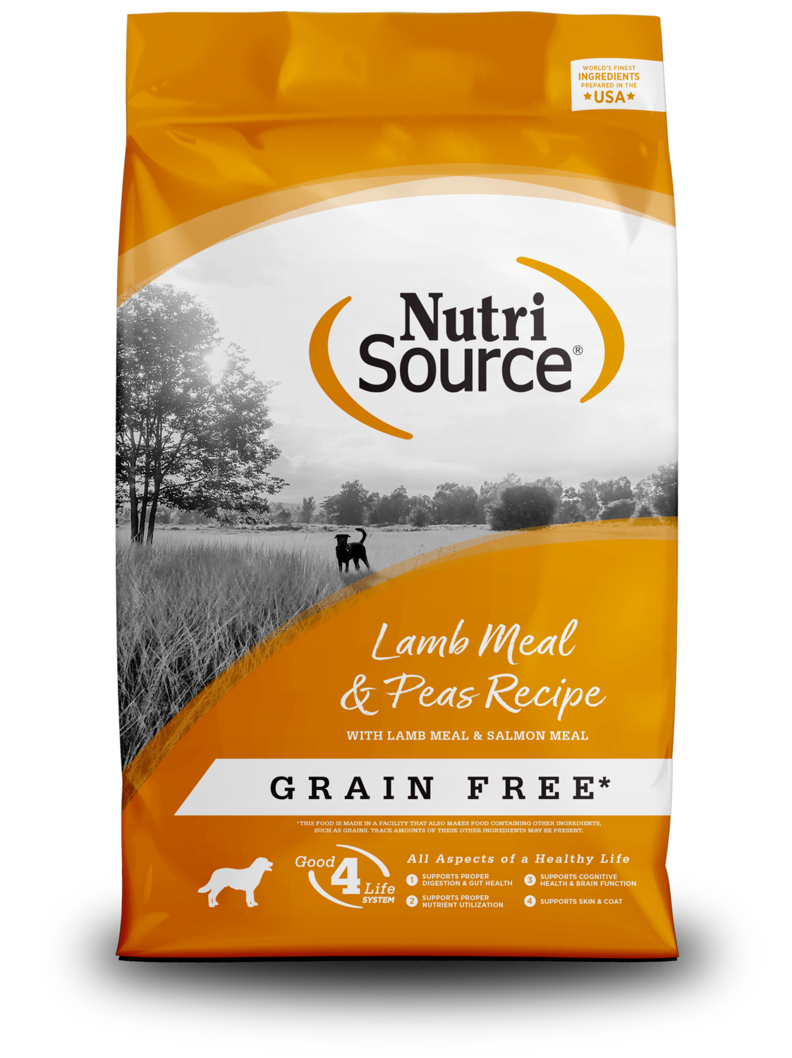 NutriSource Lamb Meal and Peas Grain Free Dry Dog Food, Size: 4LB