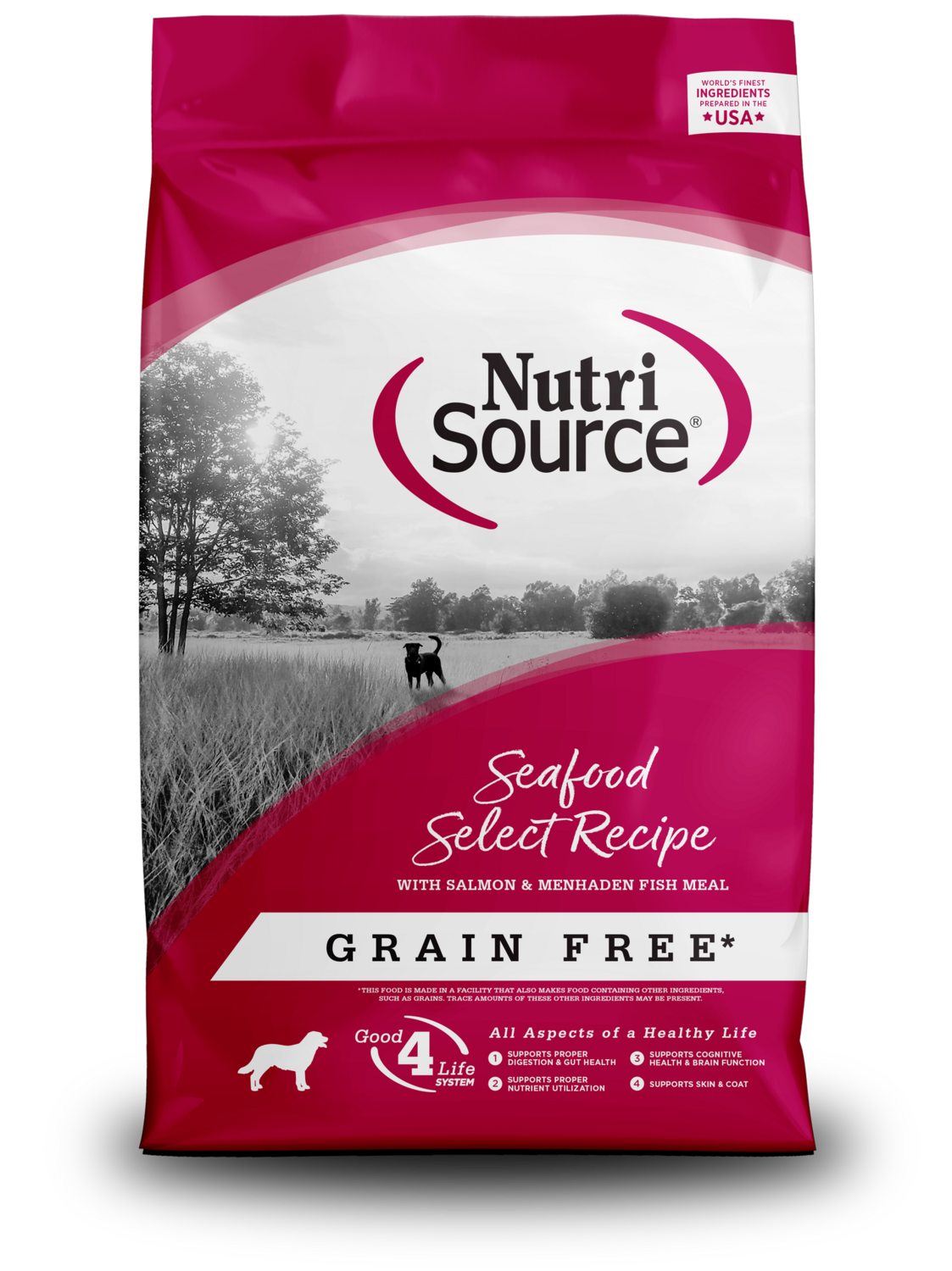 NutriSource Seafood Select Grain Free Dry Dog Food, Size: 4LB