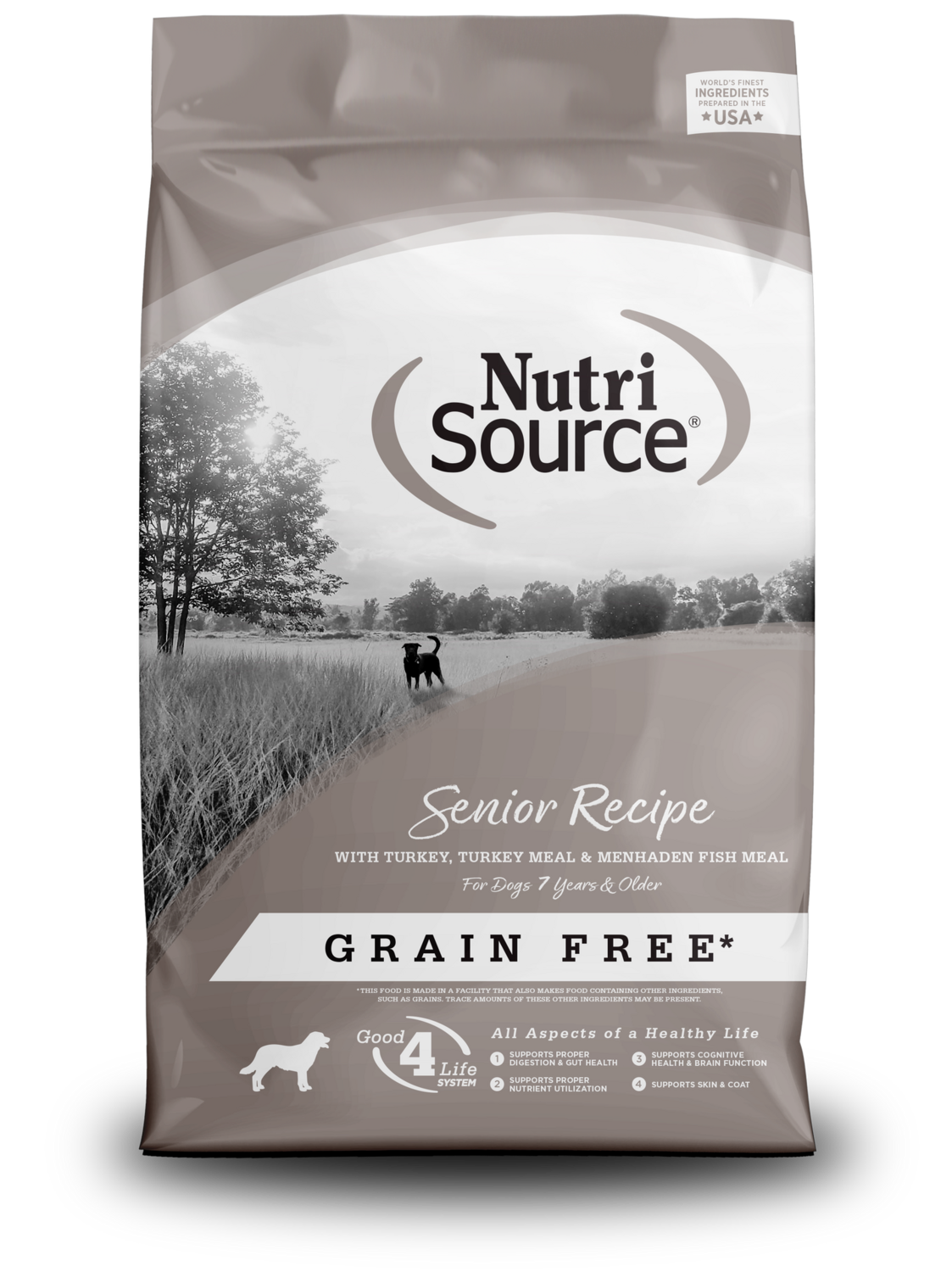 NutriSource Senior Recipe Grain Free Dry Dog Food, Size: 4LB