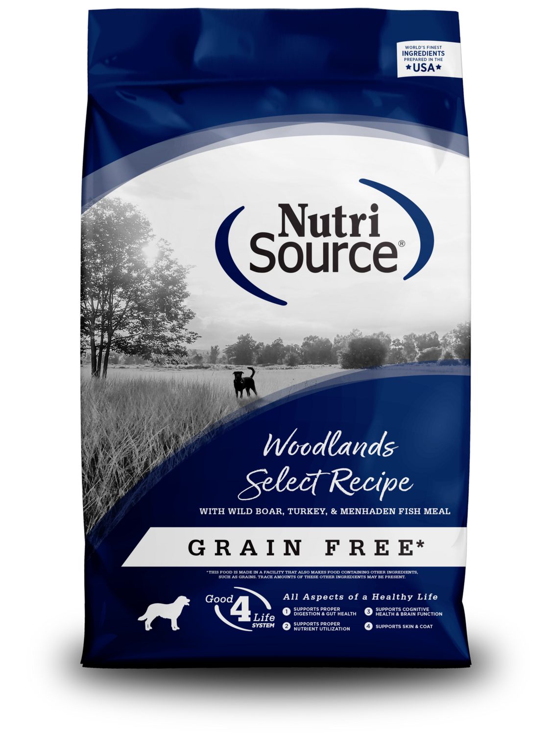 NutriSource Woodlands Select Grain Free Dry Dog Food, Size: 4LB