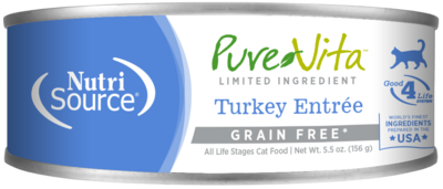 PureVita Turkey Entree Grain Free Wet Cat Food