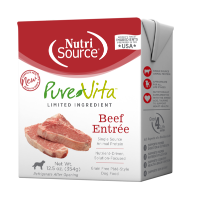 PureVita Beef Entree Grain Free Wet Dog Food