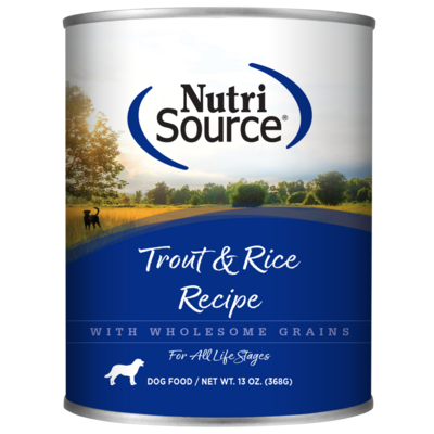NutriSource Trout and Rice Wet Dog Food
