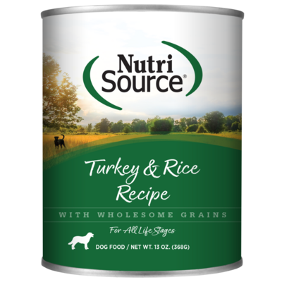 NutriSource Turkey and Rice Wet Dog Food