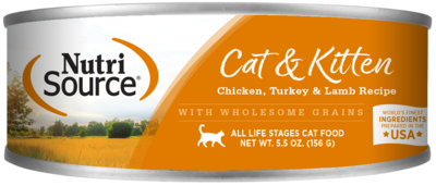 NutriSource Chicken, Turkey, &amp; Lamb Wet Cat Food