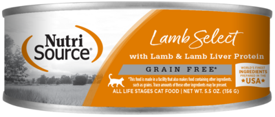 NutriSource Lamb Select Grain Free Wet Cat Food