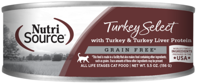 NutriSource Turkey Select Grain Free Wet Cat Food