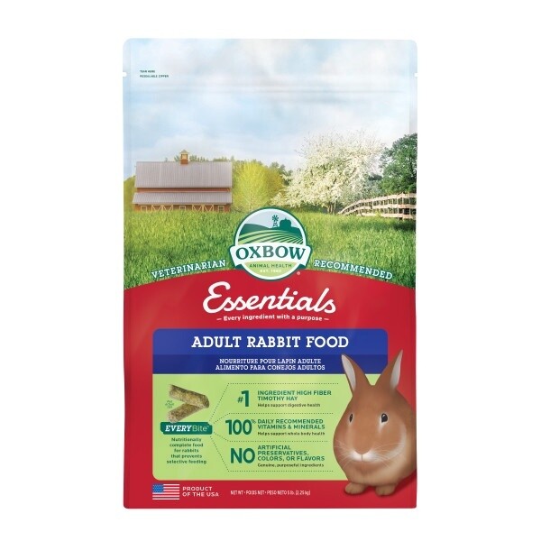 Oxbow Essentials Adult Rabbit Food, Size: 5LB