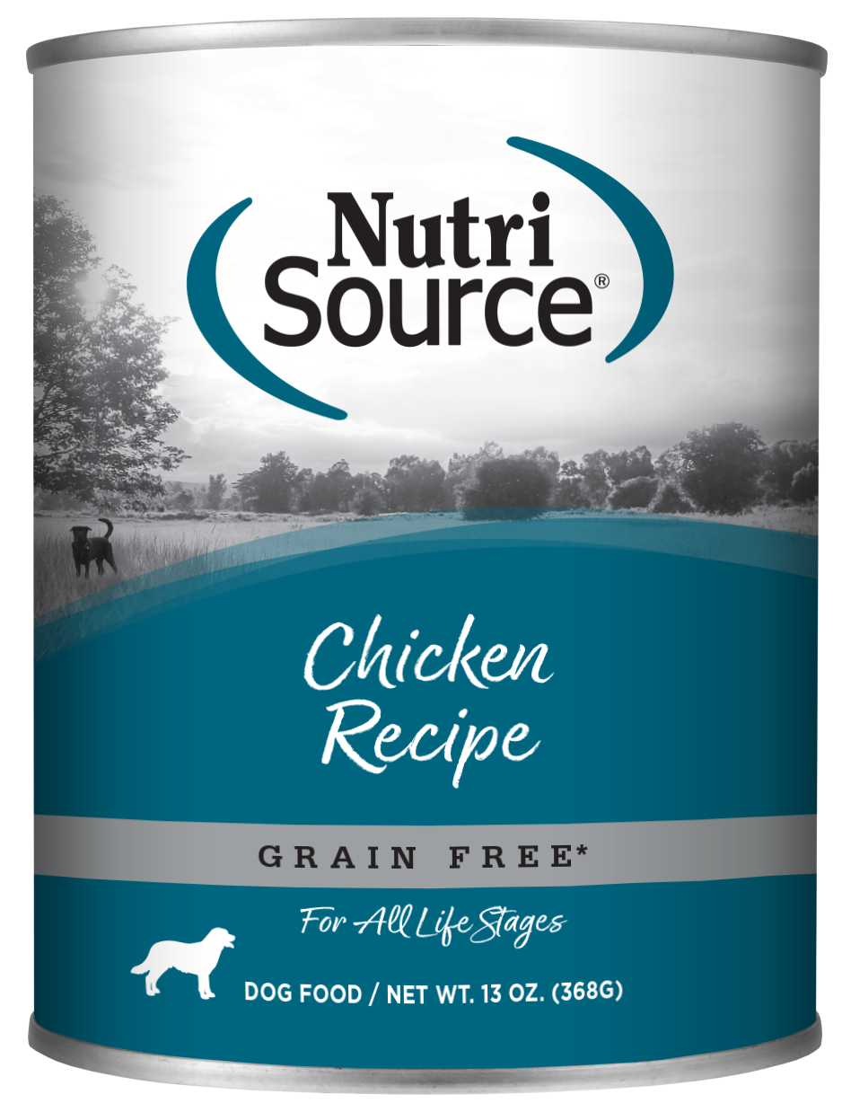 NutriSource Chicken Recipe Grain Free Wet Dog Food, Size: 12.3oz