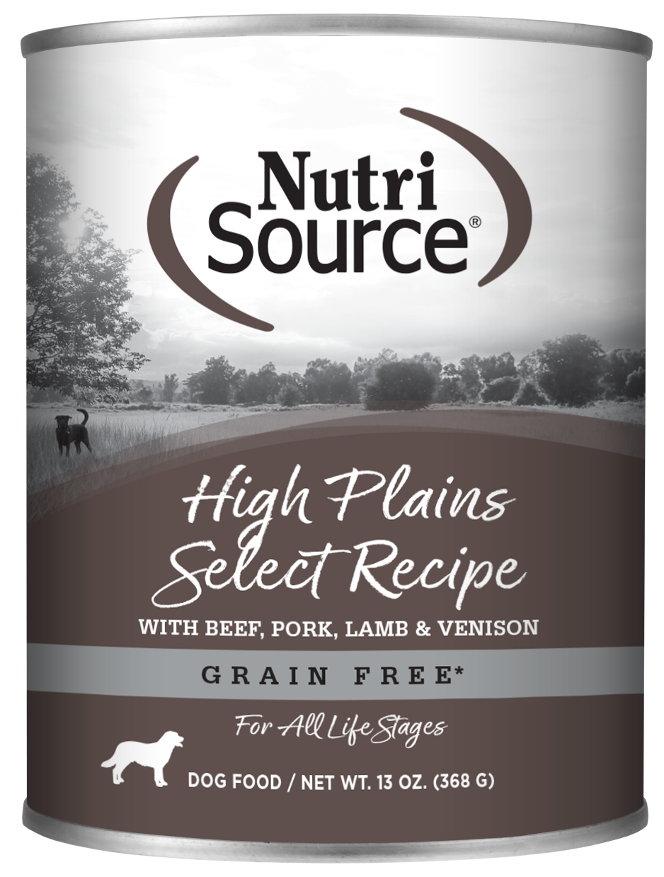 NutriSource High Plains Select Grain Free Wet Dog Food, Size: 12.3oz