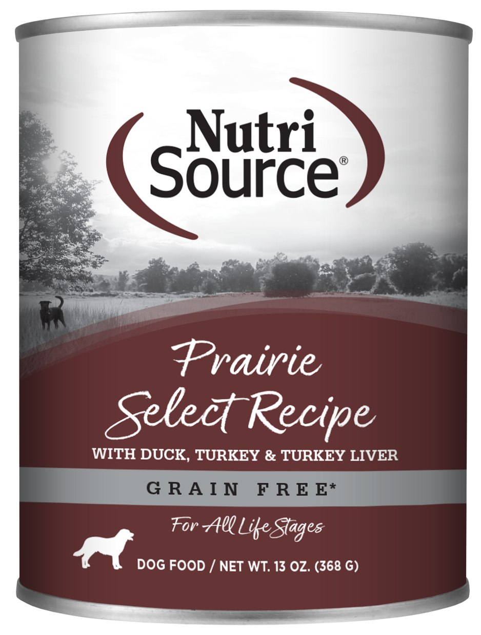 NutriSource Prairie Select Grain Free Wet Dog Food, Size: 12.3oz
