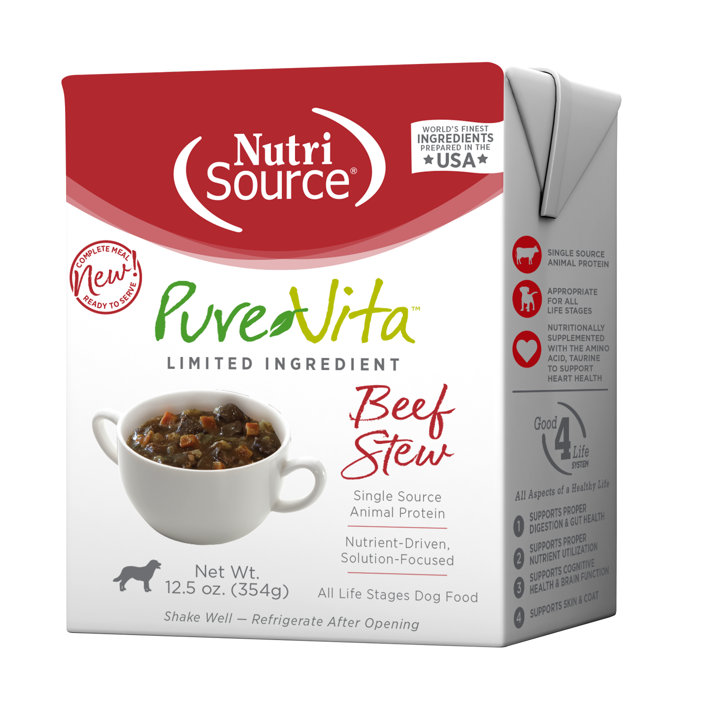 PureVita Beef Stew Wet Dog Food, Size: 12.5OZ
