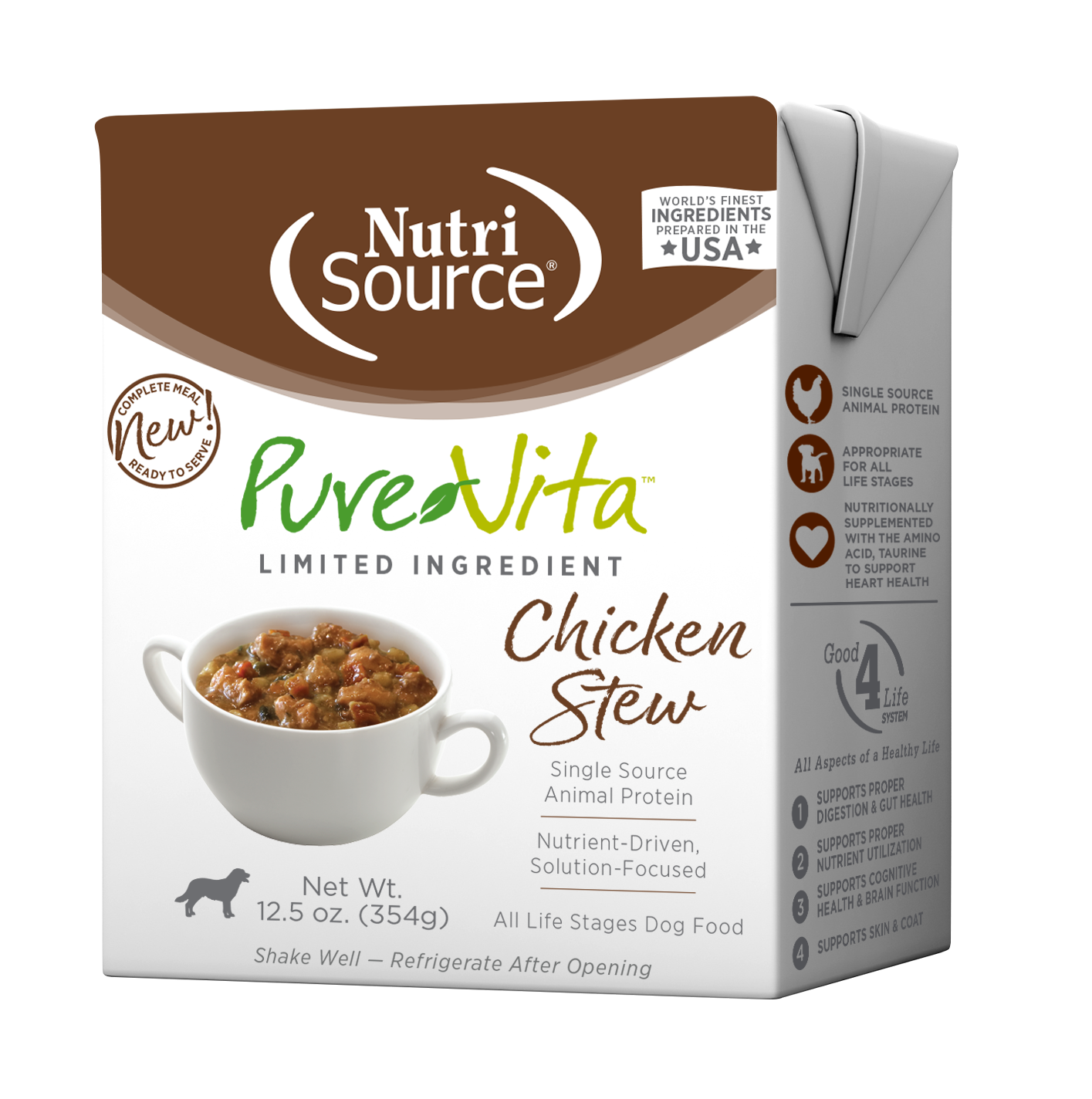 PureVita Chicken Stew Wet Dog Food, Size: 12.5OZ