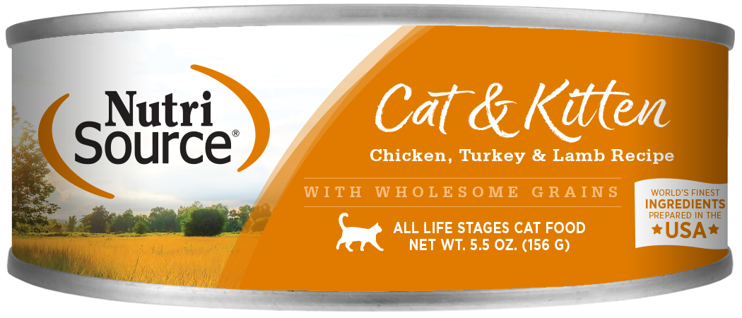 NutriSource Chicken, Turkey, &amp; Lamb Wet Cat Food, Size: 5.5OZ