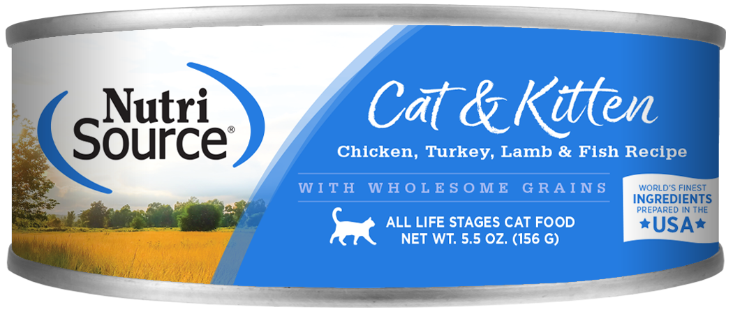 NutriSource Chicken, Turkey, Lamb, &amp; Fish Wet Cat Food, Size: 5.5OZ