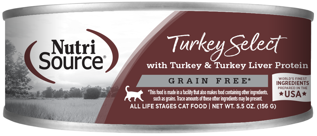 NutriSource Turkey Select Grain Free Wet Cat Food, Size: 5.5OZ