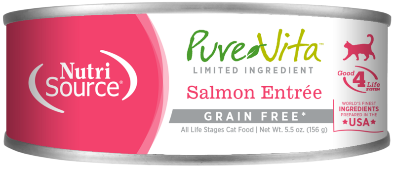 PureVita Salmon Entree Grain Free Wet Cat Food, Size: 5.5OZ