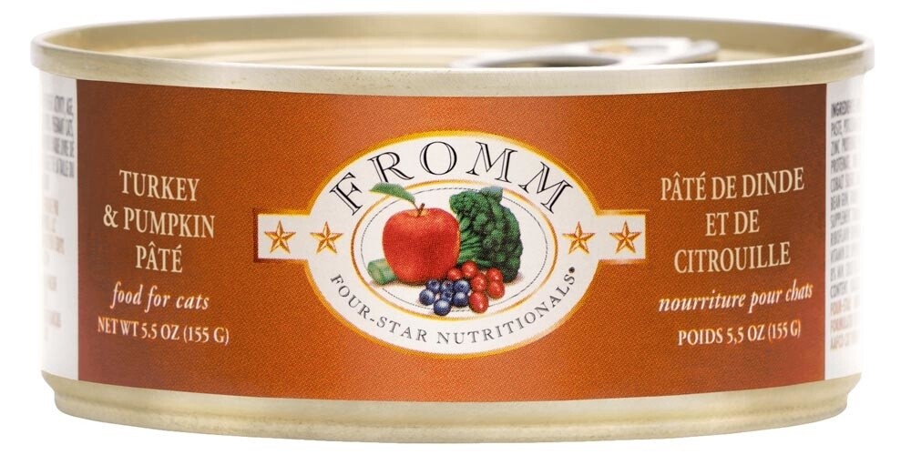 Fromm Four-Star Turkey and Pumpkin Pâté Wet Cat Food, Size: 5.5OZ