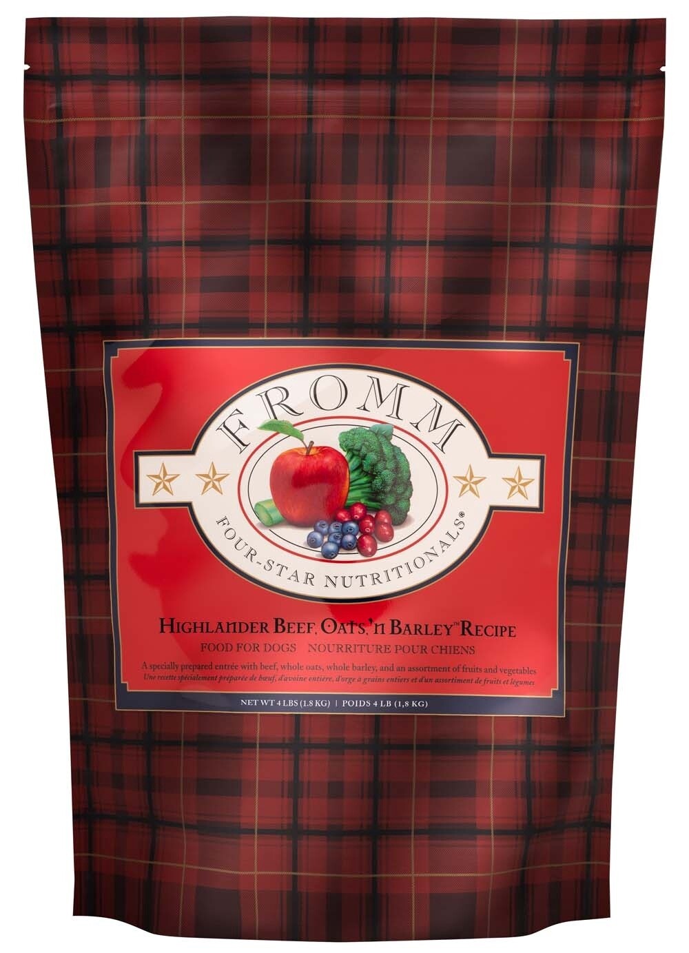 Fromm Four-Star Highlander Beef, Oats and Barley Dry Dog Food, Size: 4LB