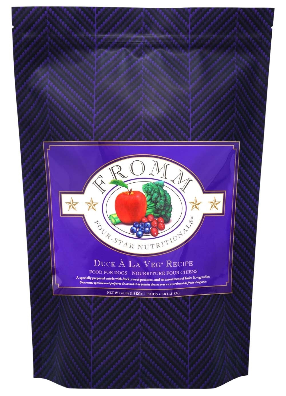 Fromm Four-Star Duck À La Veg Dry Dog Food, Size: 4LB