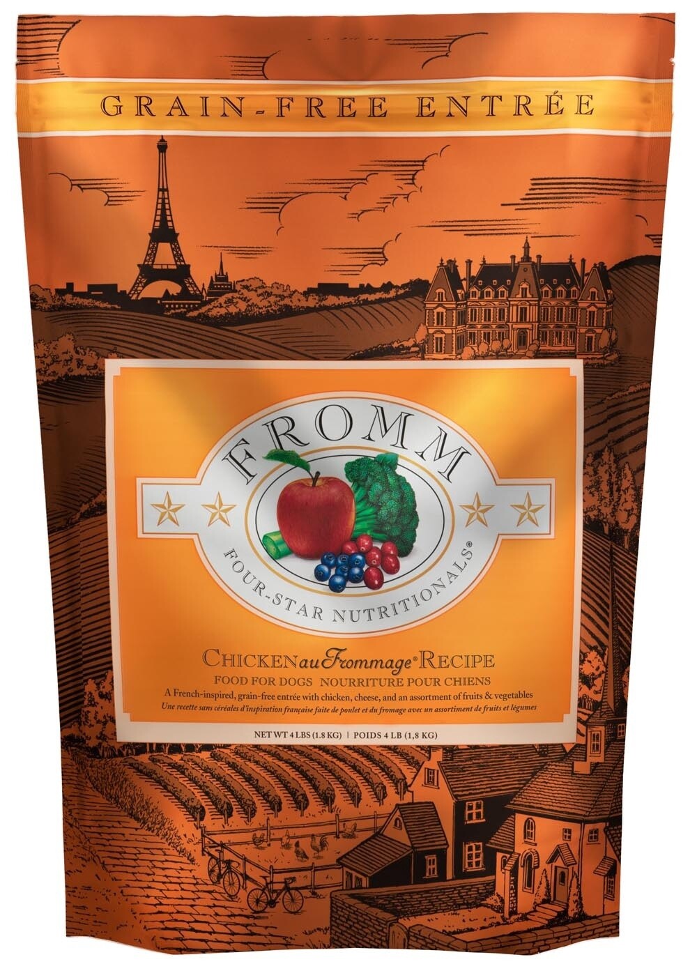 Fromm Four-Star Chicken au Frommage Grain Free Dry Dog Food, Size: 4LB