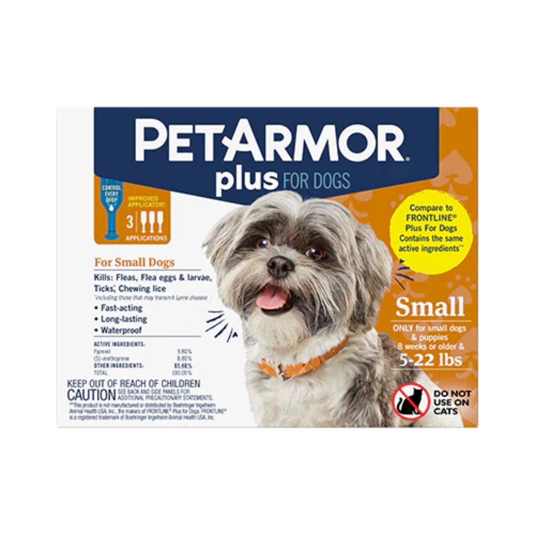 PetArmor Plus Topical Flea &amp; Tick Treatment for Dogs, Dog Size: 5 to 22lbs