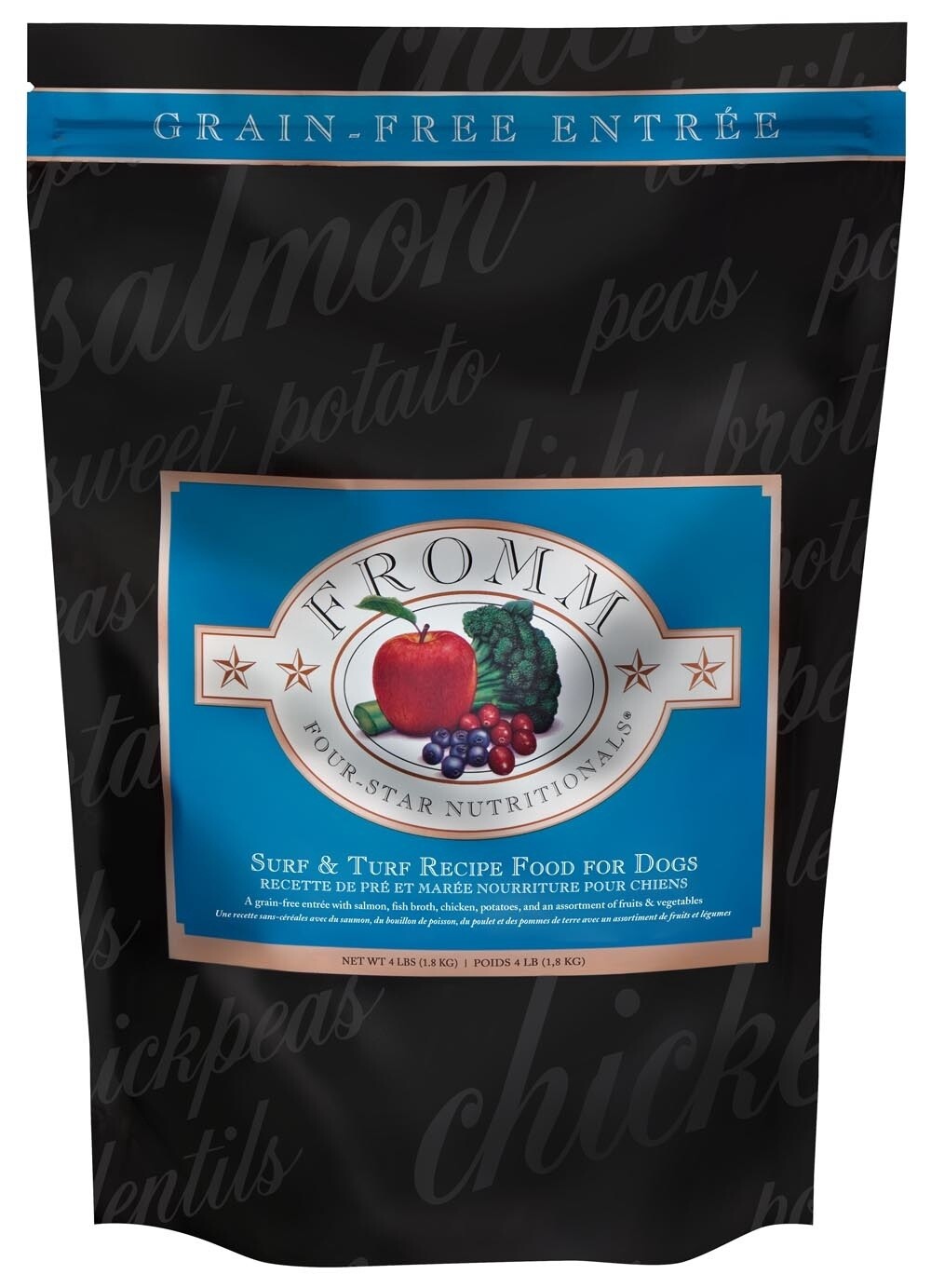 Fromm Four-Star Surf and Turf Grain Free Dry Dog Food, Size: 4LB