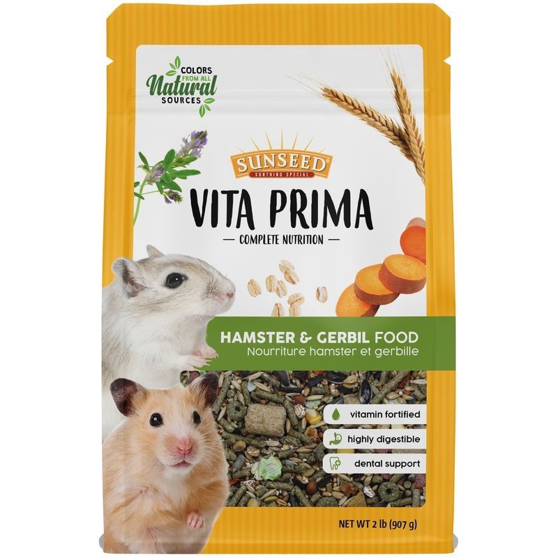 Sunseed Vita Prima Hamster &amp; Gerbil Food, Size: 2LB