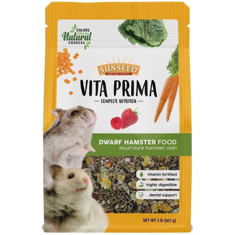 Sunseed Vita Prima Dwarf Hamster Food, Size: 2LB