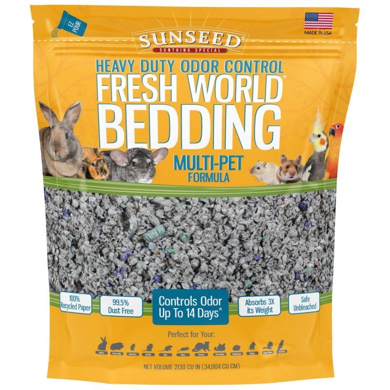 Sunseed Fresh World Bedding, Formula: Multi-pet, Size: 975 Cu. In., Color: Grey