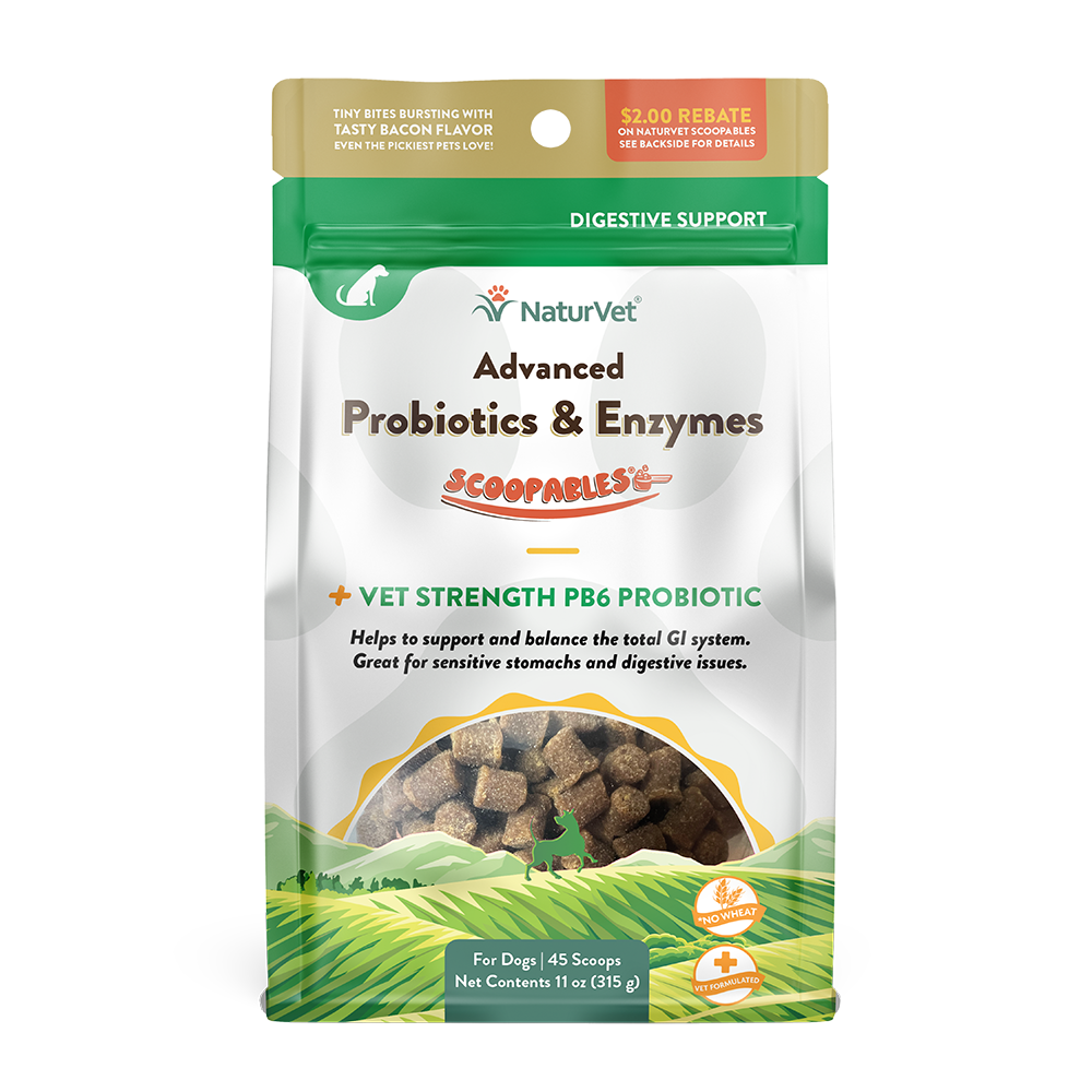 NaturVet Scoopables Advanced Probiotics &amp; Enzymes for Dogs, Size: 11OZ