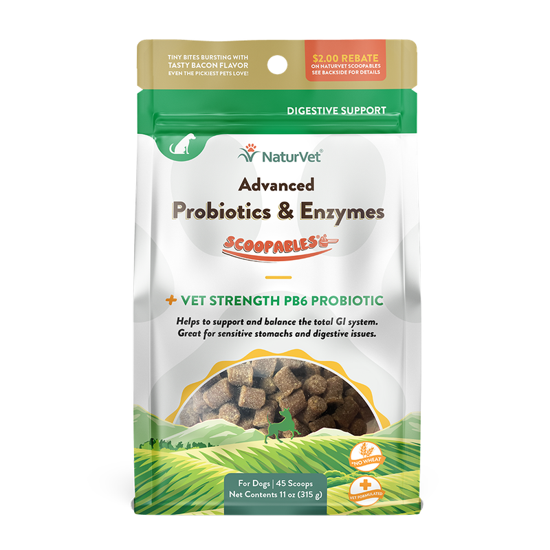 NaturVet Scoopables Advanced Probiotics &amp; Enzymes for Dogs, Size: 11OZ