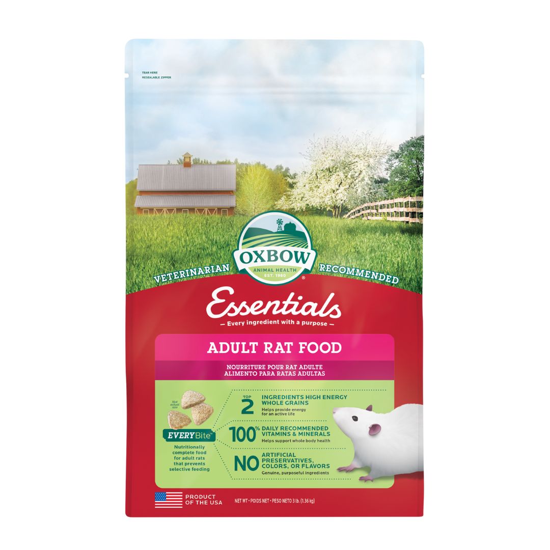 Oxbow Essentials Adult Rat Food, Size: 3LB