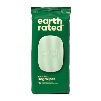 Earth Rated Plant-Based Grooming Wipes 100ct