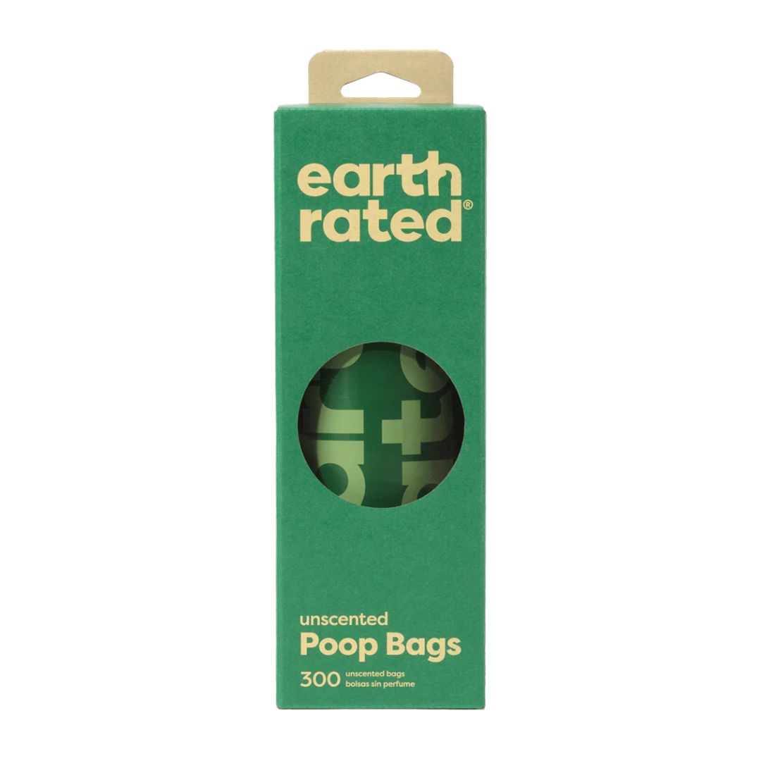 Earth Rated Poop Bag Bulk Single 300ct Roll, Scent: Unscented