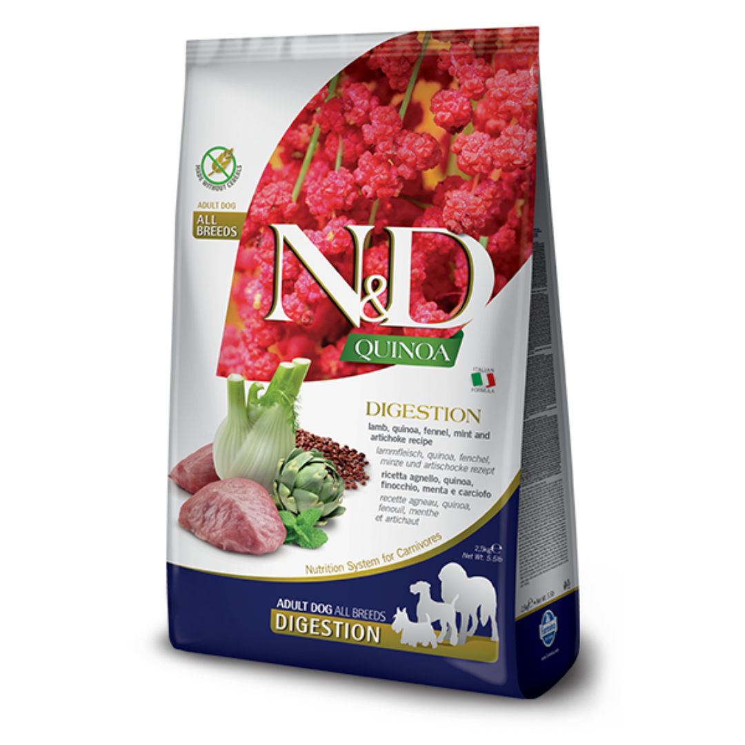 Farmina N&amp;D Quinoa Digestion Lamb Dry Dog Food, Package Size: 5.5LB