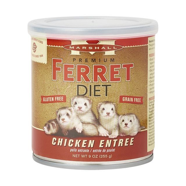 Marshall Premium Ferret Diet Chicken Entrée Wet Food 9oz.