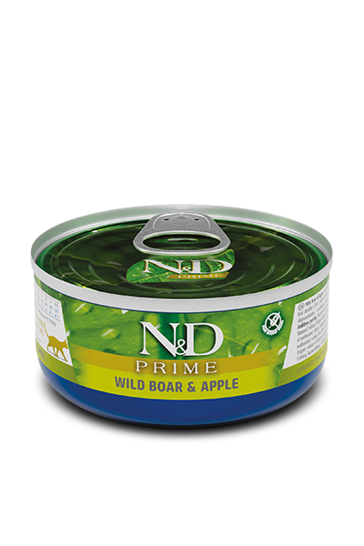 Farmina N&amp;D Prime Grain Free Wild Boar and Apple Wet Cat Food, Size: 2.5oz