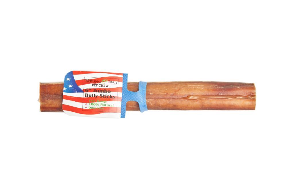 Nature&#39;s Own Jumbo Low-Odor Bully Stick, Size: 6 Inch